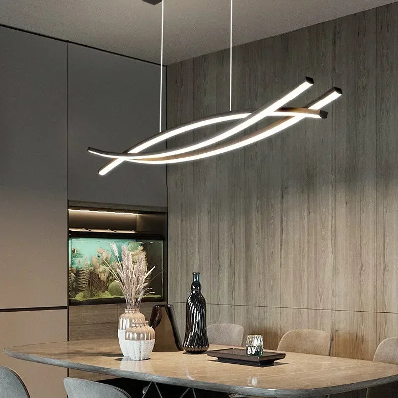 Modern Aluminium Pendant Light – Timeless LED Chandelier for Dining Room or Living Room