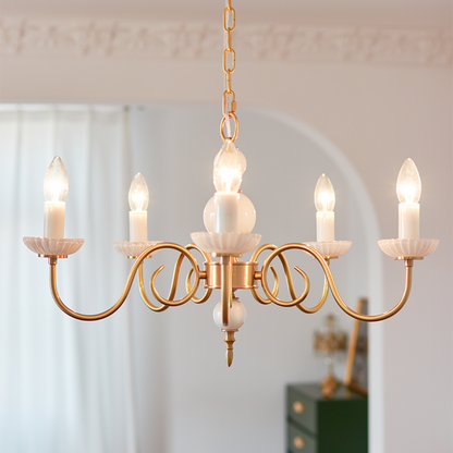 Elegant Metal Chandelier – Stylish Pendant Light in Classic Design for Living Room and Dining Room