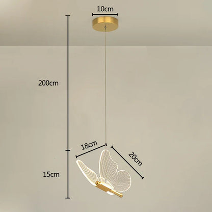 Butterfly LED Pendant Light - Modern Design Lamp for Living Room and Bedroom