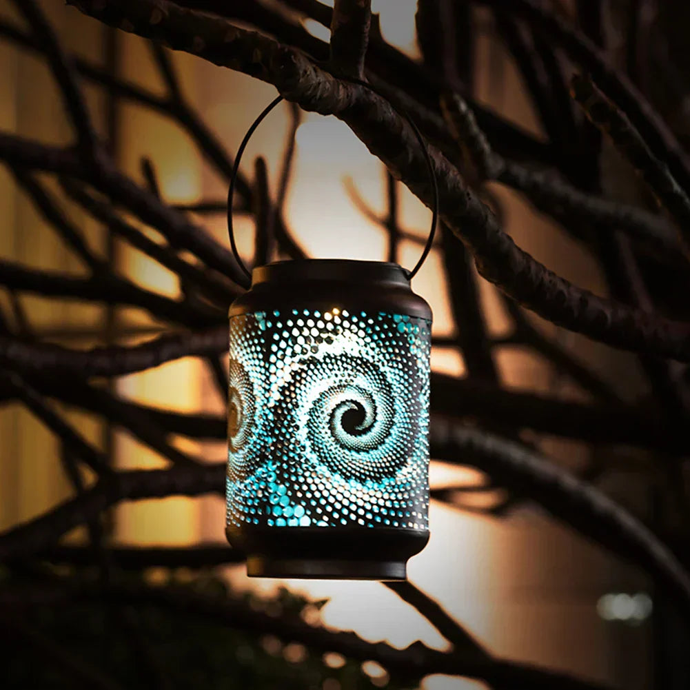 3D Solar Lanterns for Garden Lighting – Decorative LED Lights with Snail Pattern, Weatherproof & Energy-Saving