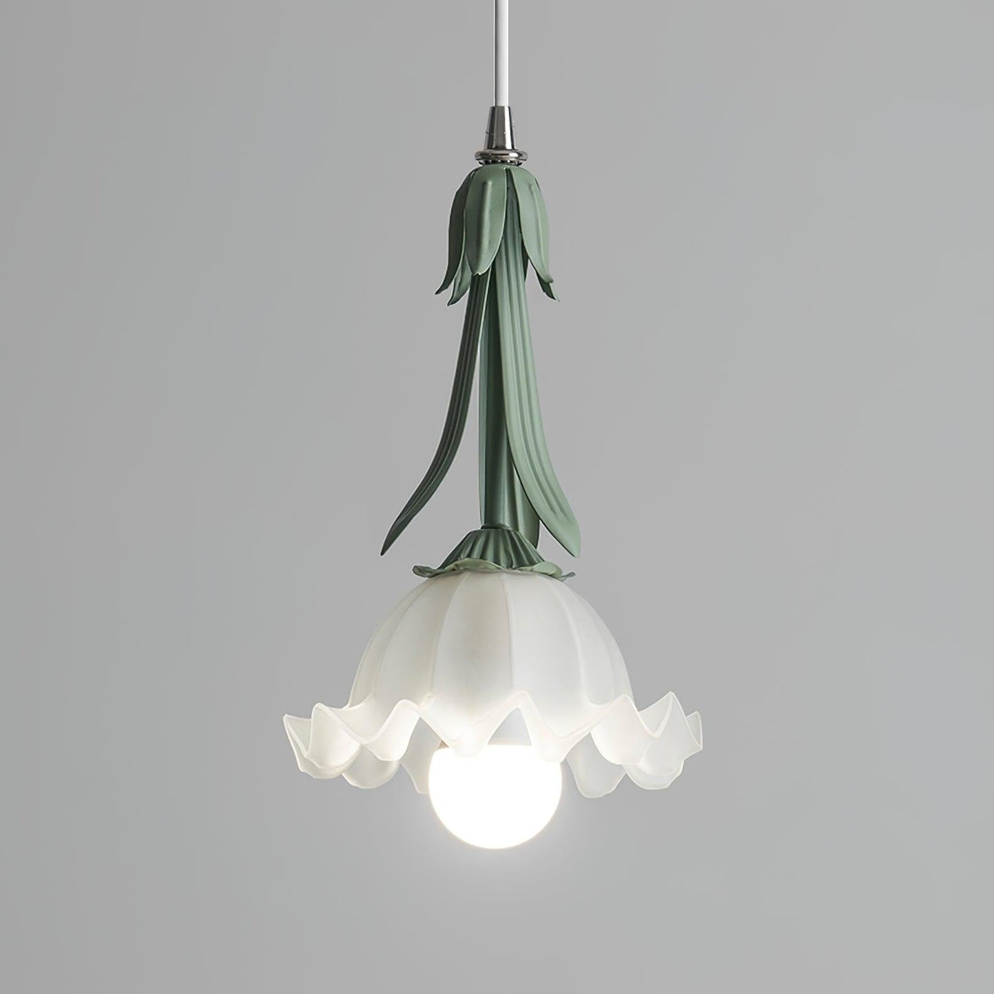 Pendant Light with Floral Motif – Romantic Hanging Light for Dining Room and Living Room