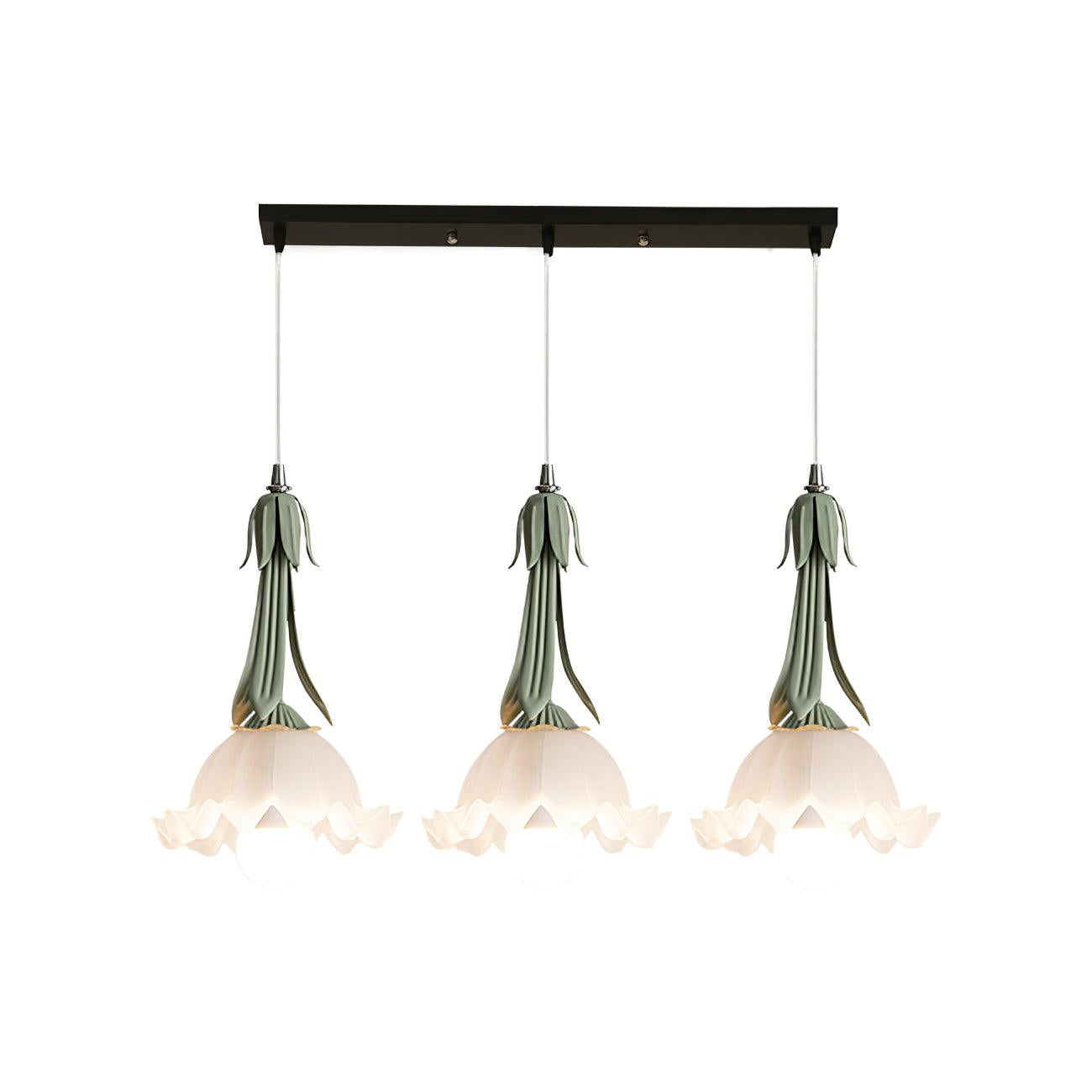 Pendant Light with Floral Motif – Romantic Hanging Light for Dining Room and Living Room