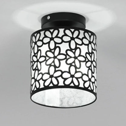 Floral Pattern Ceiling Light – Modern Lamp with Floral Decoration for Living Room and Hallway