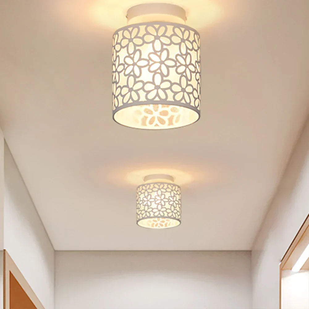 Floral Pattern Ceiling Light – Modern Lamp with Floral Decoration for Living Room and Hallway