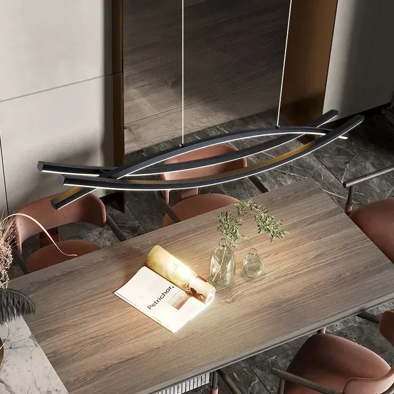 Modern Aluminium Pendant Light – Timeless LED Chandelier for Dining Room or Living Room
