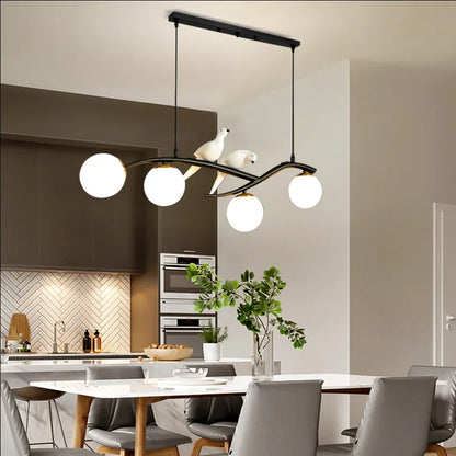 Elegant Bird Chandelier – Creative Pendant Light with Glass Lamps