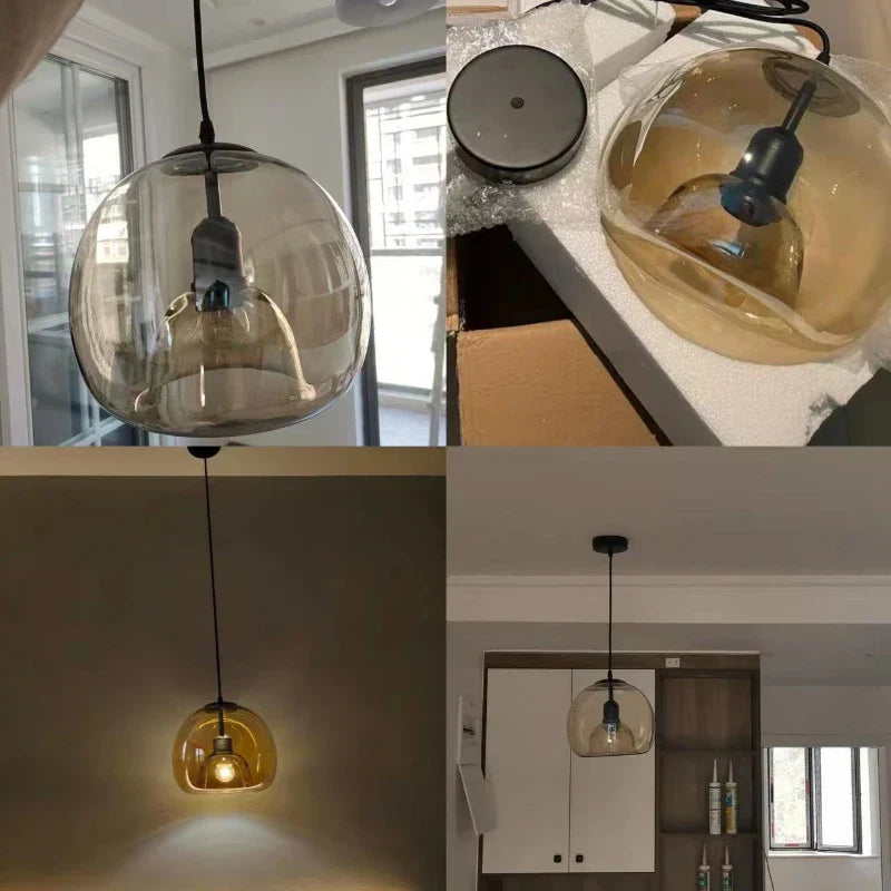 Nordic-Modern Glass Pendant Light for Dining Room and Kitchen – Luxury Design