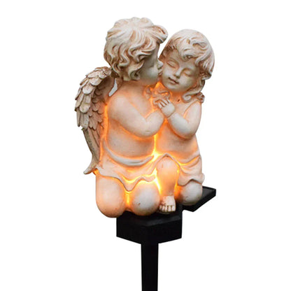 Angel Solar Light Made of Resin – Decorative Garden Lighting for Outdoors