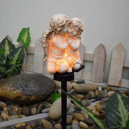 Angel Solar Light Made of Resin – Decorative Garden Lighting for Outdoors