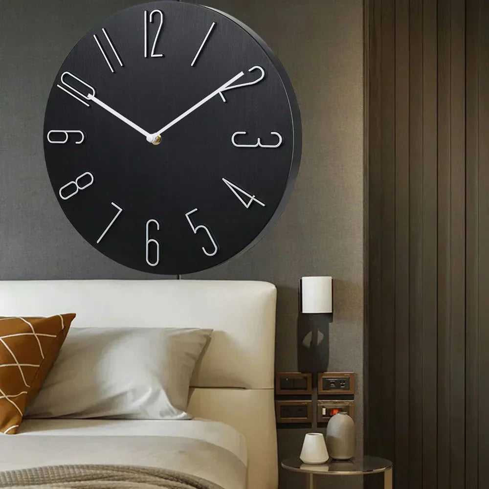 Modern Ultra-Silent Wall Clock – Timeless Design for Living Room or Office