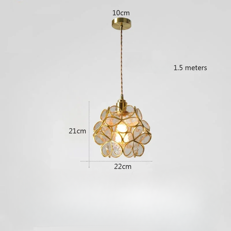 Colourful Crystal Pendant Light in Flower Design - Handmade Hanging Lamp for Living Room & Dining Room