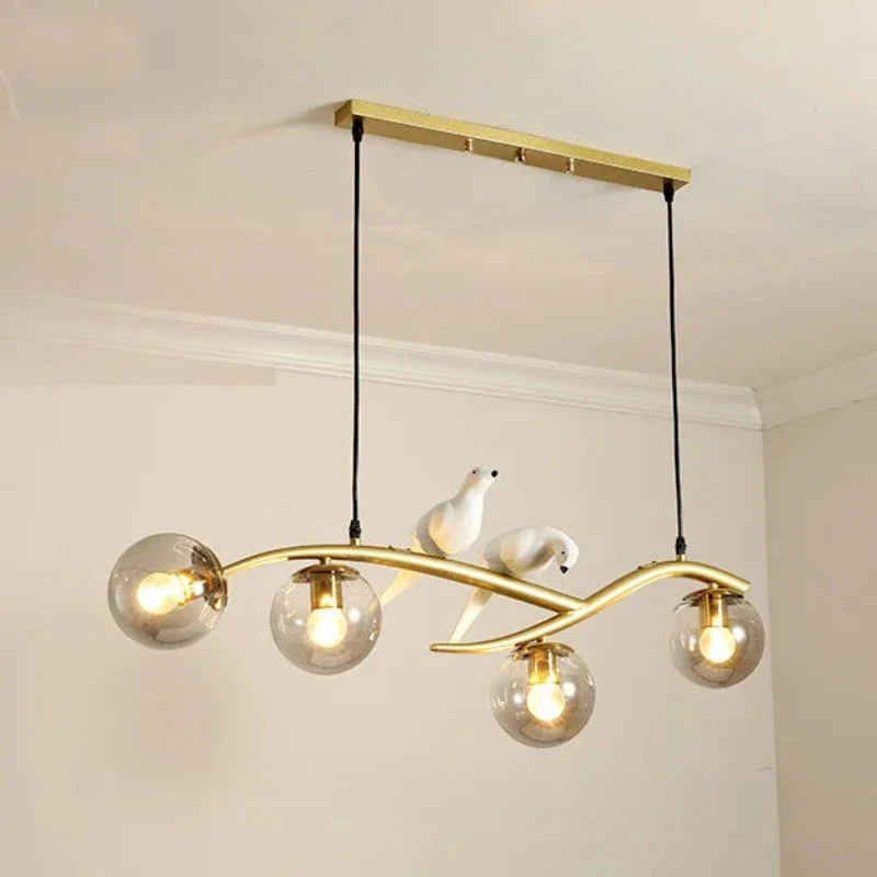 Elegant Bird Chandelier – Creative Pendant Light with Glass Lamps