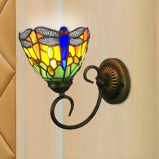 Colourful LED Wall Light in Style - Coloured Glass for Living Room