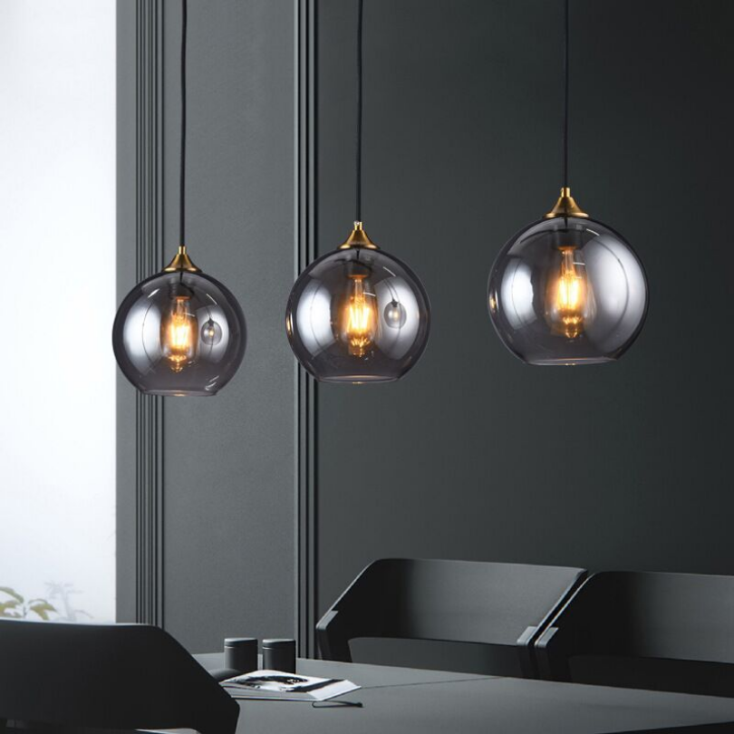 Modern Glass Ball Pendant Light – Elegant Lighting for Dining Rooms & Living Rooms