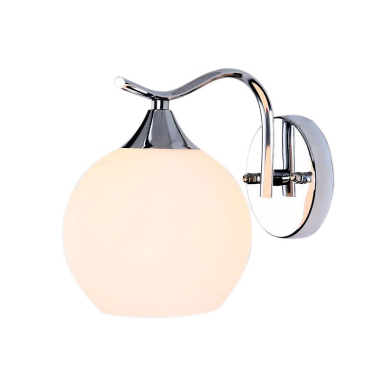 Modern Round Wall Lamp with Glass Sphere – Elegant Wall Mount for Bedroom and Living Room